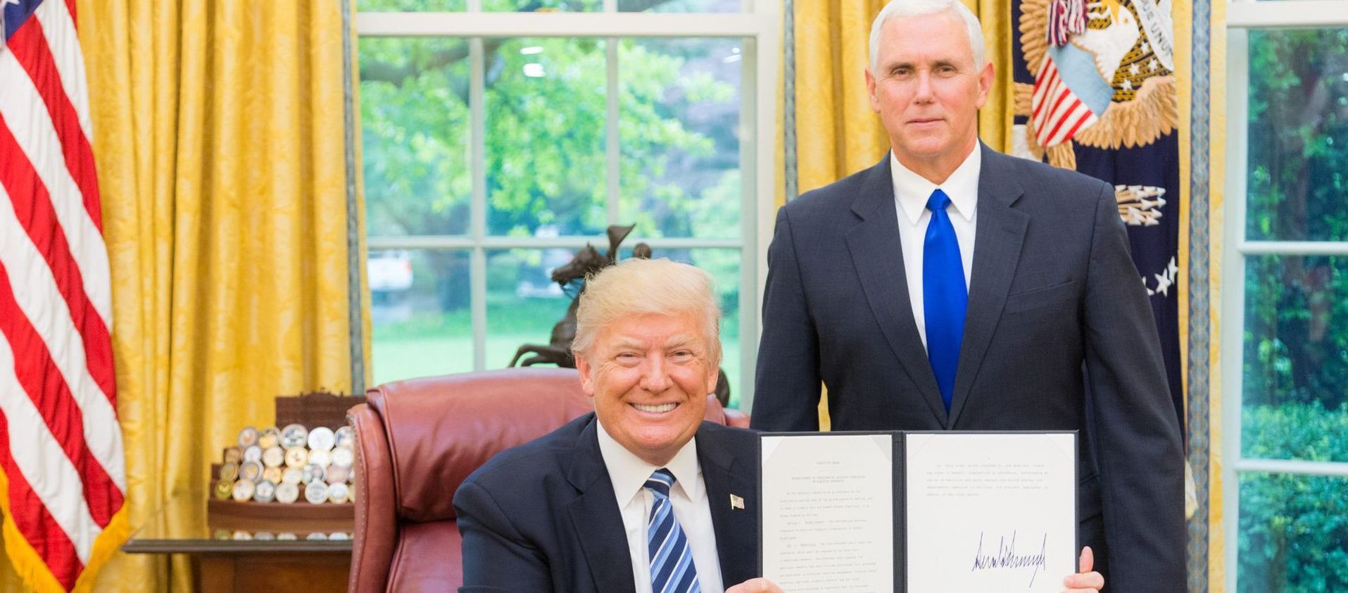 President Trump Is Joined By Vice President Pence For An Executive Order Signing 33803971533 2 1 E1530904494773