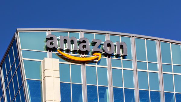 Amazon sign on a building