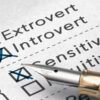 test showing options for extrovert or introvert.