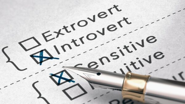 test showing options for extrovert or introvert.