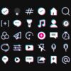rows of tiktok icons