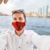 man with mask on cruise ship