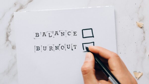 paper with two options, balance or burnout.