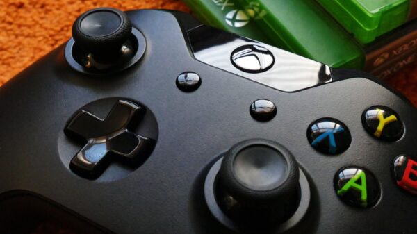 an Xbox controller.