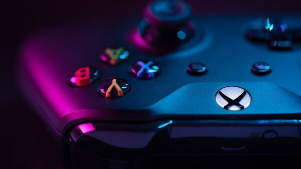 a close-up of an Xbox controller.
