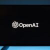 Open AI logo on a computer screen.